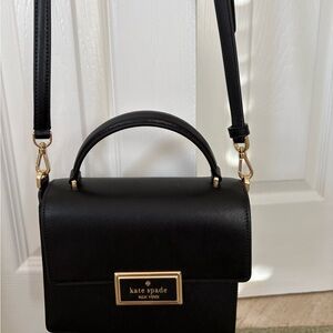 Kate Spade Black Crossbody Bag with Gold Accents